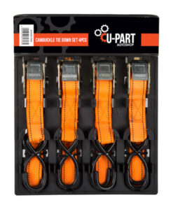 U-Part Tie Down Set Cambuckle 4Pce