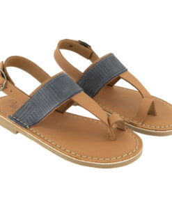 Bata Safari Llandudno Sandal Navy / Tan Ladies Si