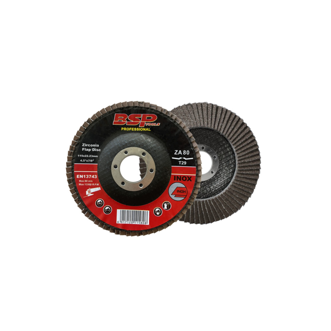 Binic Pro Flap Disc Zirconia 80M/S 115X22 (80) 10Pc