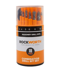 Rockworth Drill Bit 18 Pc Set Metal Wood Masonry
