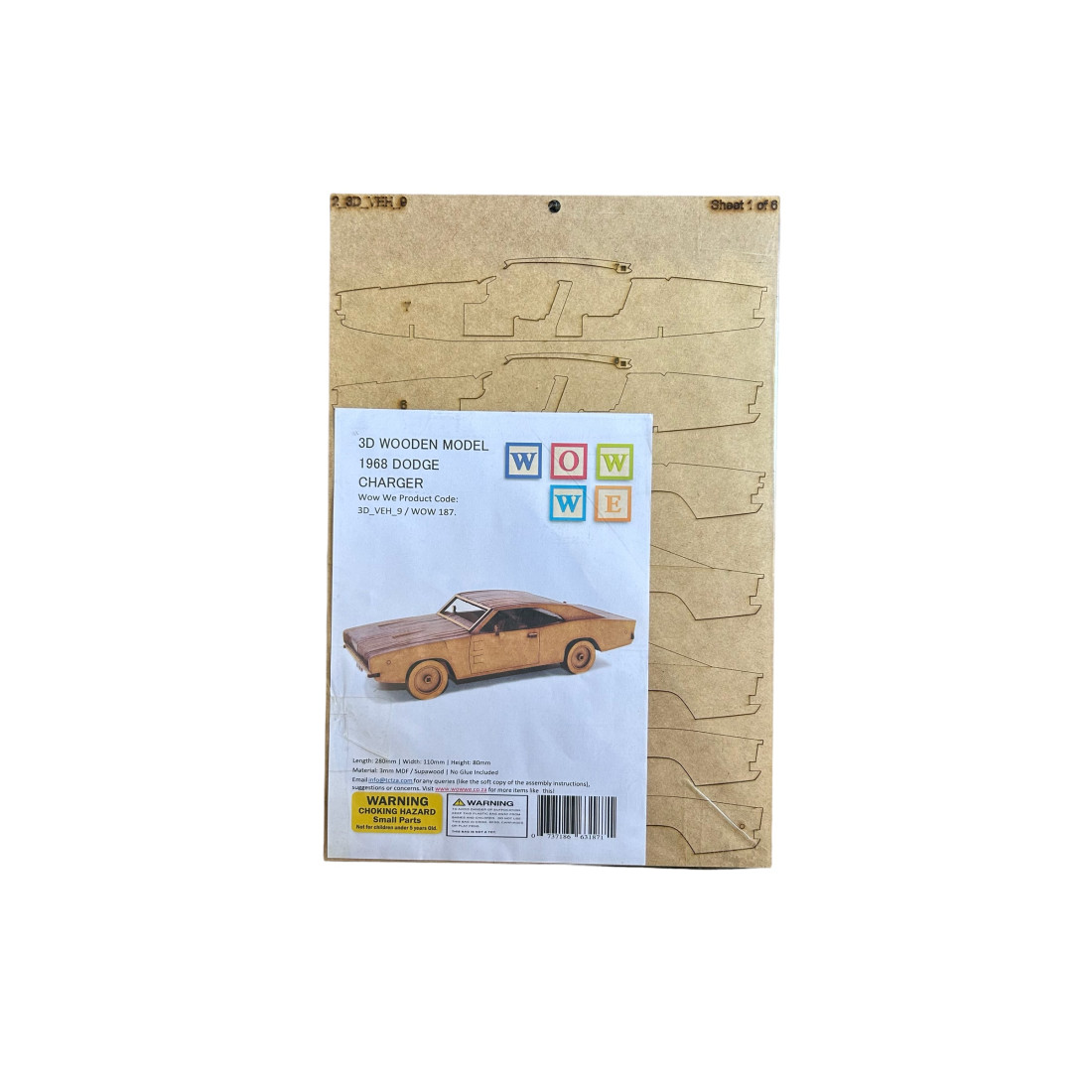 Wow We - 3D Wooden Model | Vehicles | Dodge Charger 1968 - Image 2
