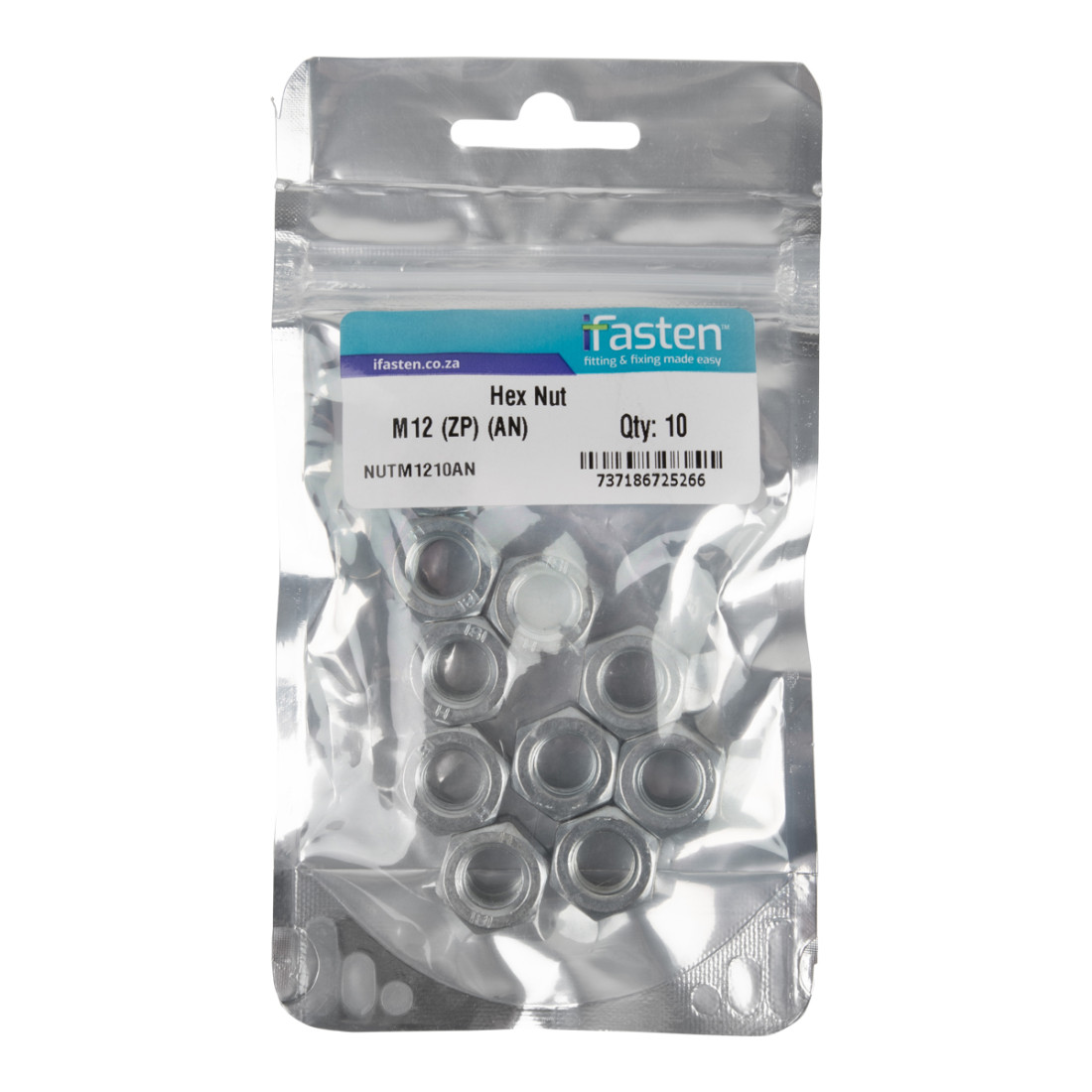 Ifasten Nut Zp M12 10 Pp