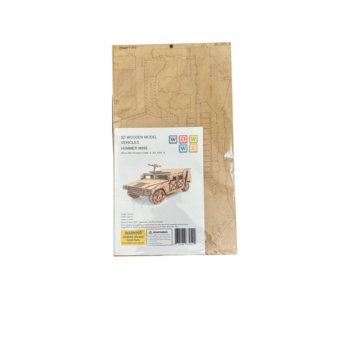 Wow We - 3D Wooden Model | Vehicles | Hummer M998 - Image 2