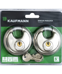 Kaufmann Padlock Discus 70Mm S/Steel (2Pack)