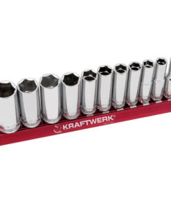 Kraftwerk Magnetic Rail Deep Socket Set 3/8-Inch Drive 11 Pieces