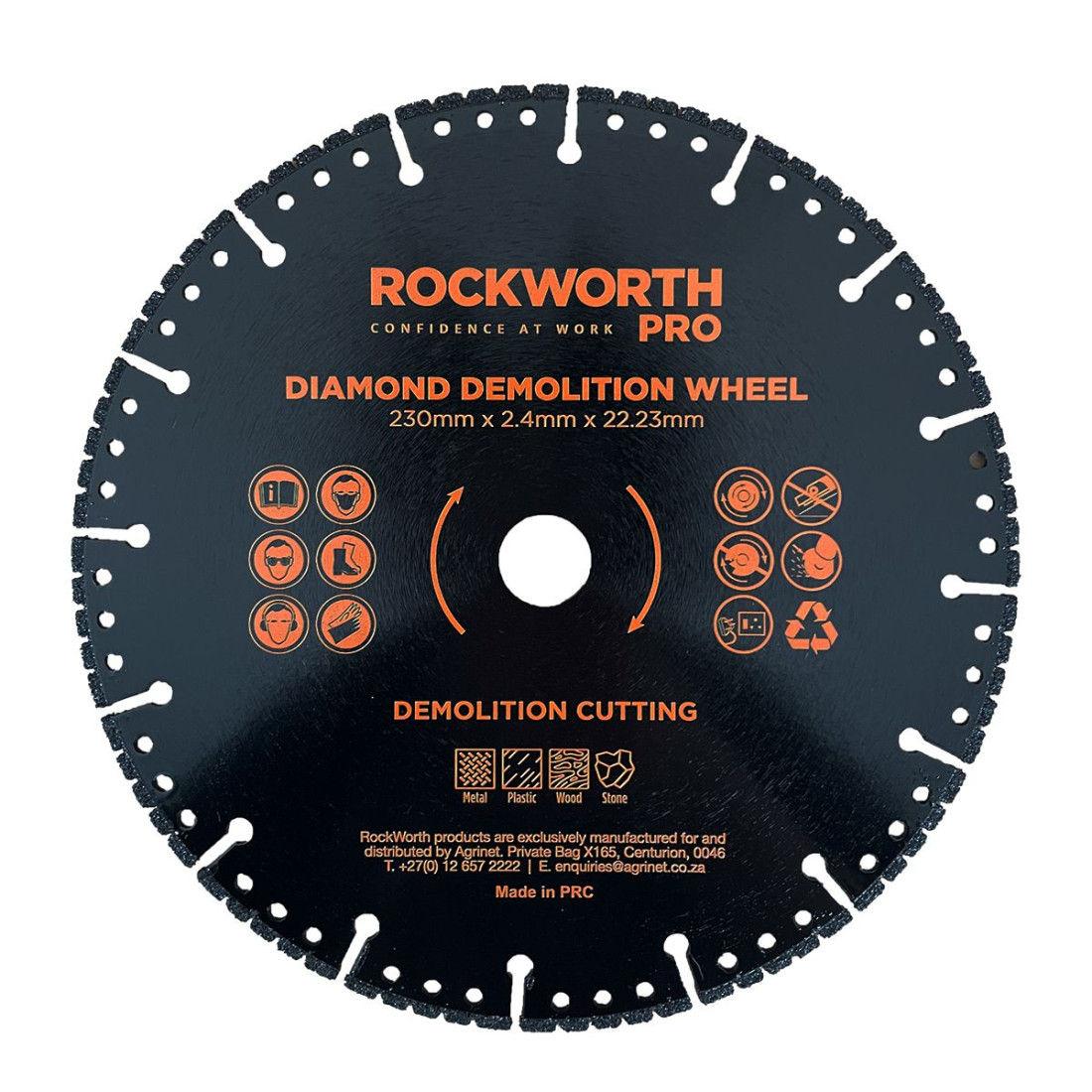 Rockworth Pro Diamond Demolition Wheel 230Mm