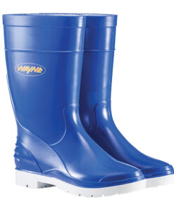 Wayne Gumboot Ladies Half L Wht/Blue F1671 Size 6