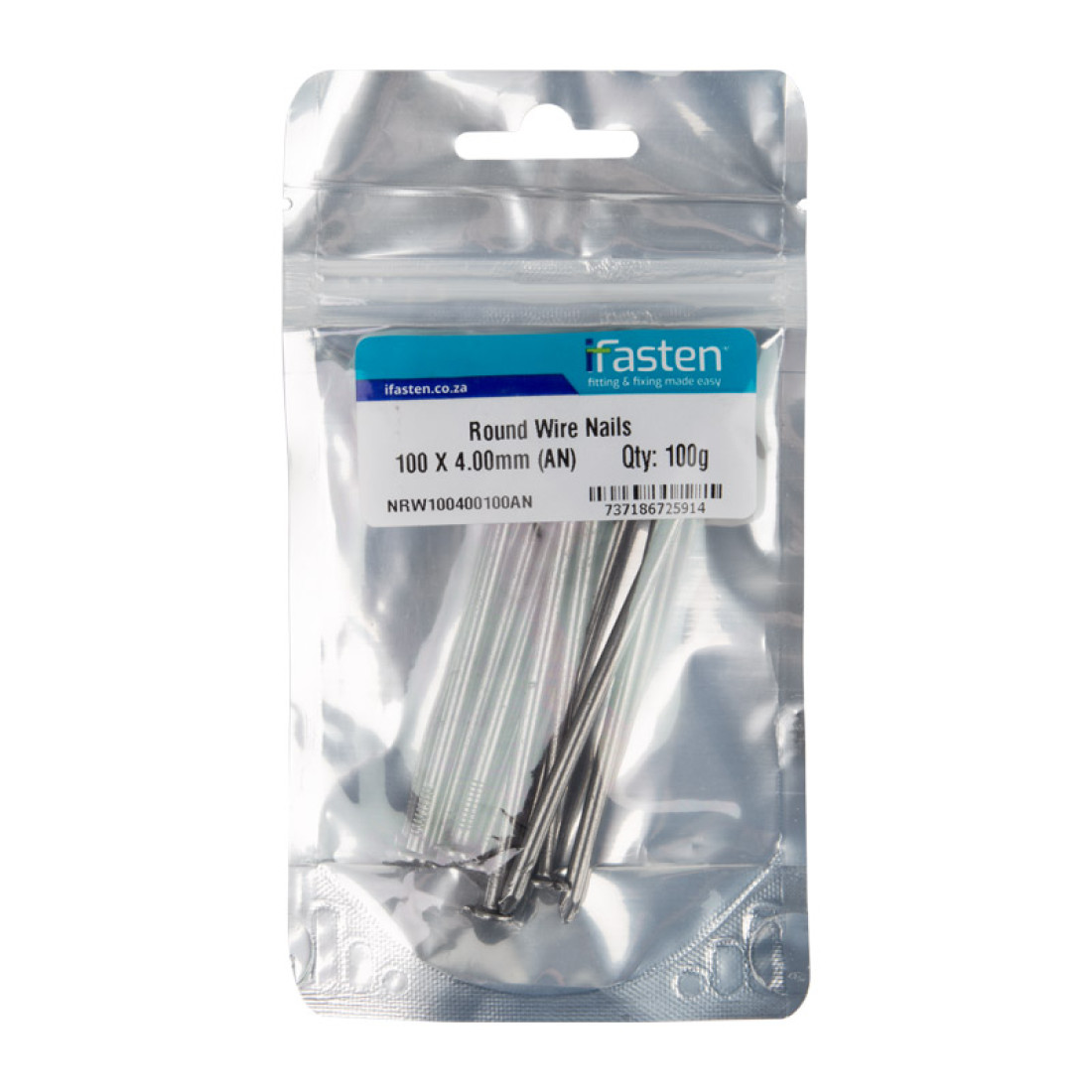 Ifasten Nail Wire Round 100Mmx4Mm100G Pp