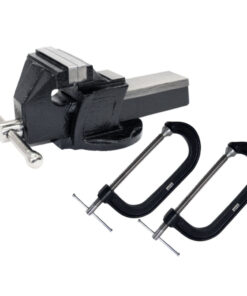 Black Steel ( Tgm10706 Sg Iron Extra Strong Fixed Base Vice 6 Inch + Tgmgc/P/2 Gclamps Sg Iron 2 Inch (50Mm) )