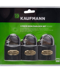 Kaufmann Steel Lock Set 3 Pc 50Mm