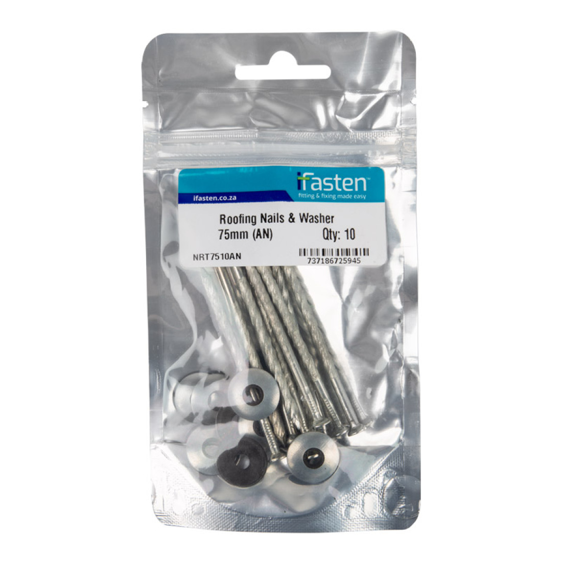 Ifasten Nail Roofing With Washer 75Mm 10 Pp