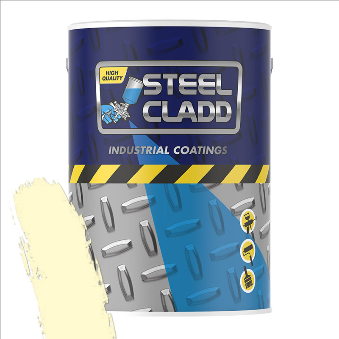 Steel Cladd Quick Dry Enamel Merc Cream 1L