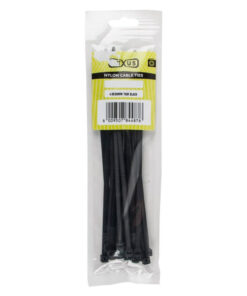 Nexus Cable Ties T30R 3.6Mmx150Mm Black 100 Pack