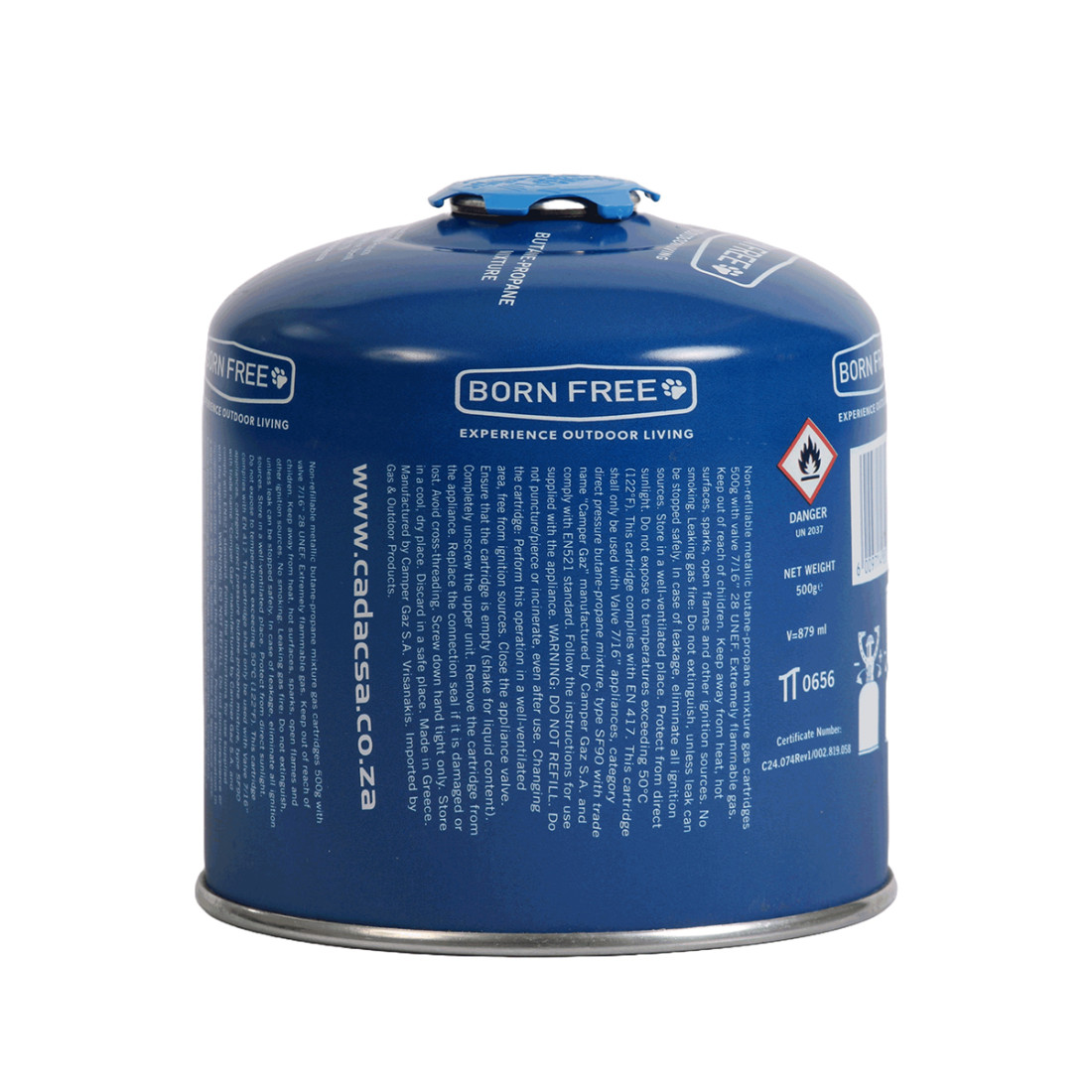 Cadac Born Free - 500G Resealable Gas Cartridge