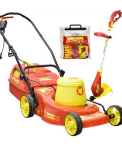 Wolf Lawnmower 2200W+650W Trimmer+20M Ext Crd