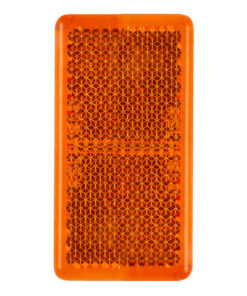Rectangular Reflector Stick On Amber 65Mm