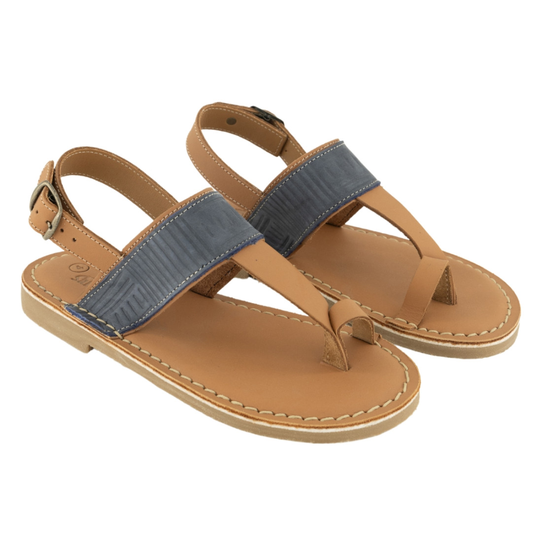 Bata Safari Llandudno Sandal Navy / Tan Ladies Si