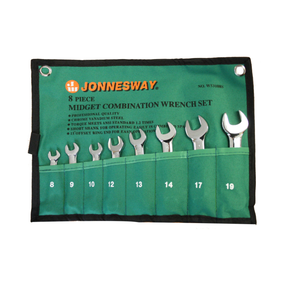 W53108S 8Pcs Midget Combination Wrench Set