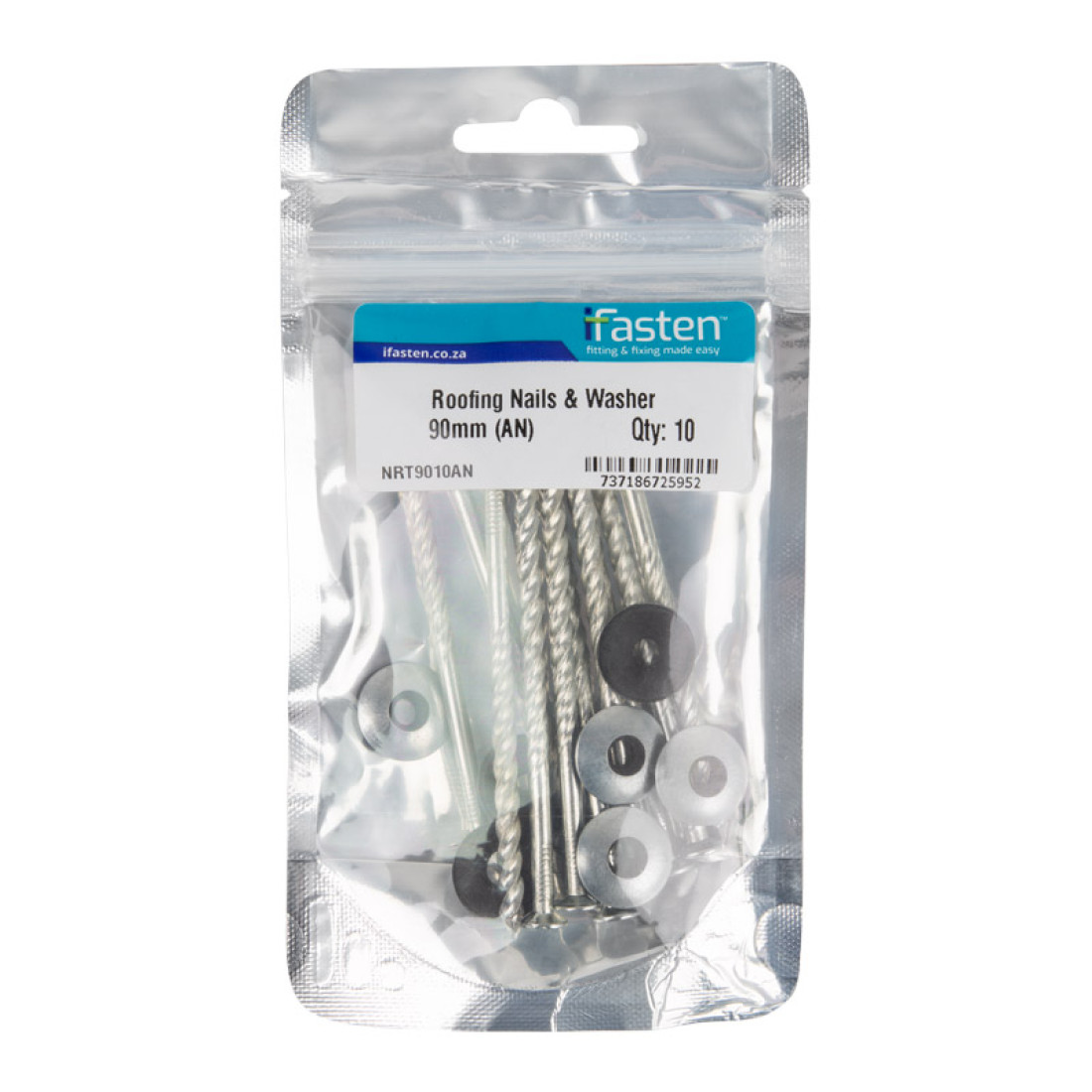 Ifasten Nail Roofing With Washer 90Mm 10 Pp