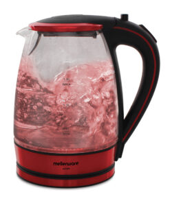 Mellerware Kettle Glass 1.8L 2200W 360D Cordl Red