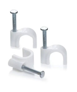 United Electrical Cable Clips Round 12Mm 100 Pk Wh