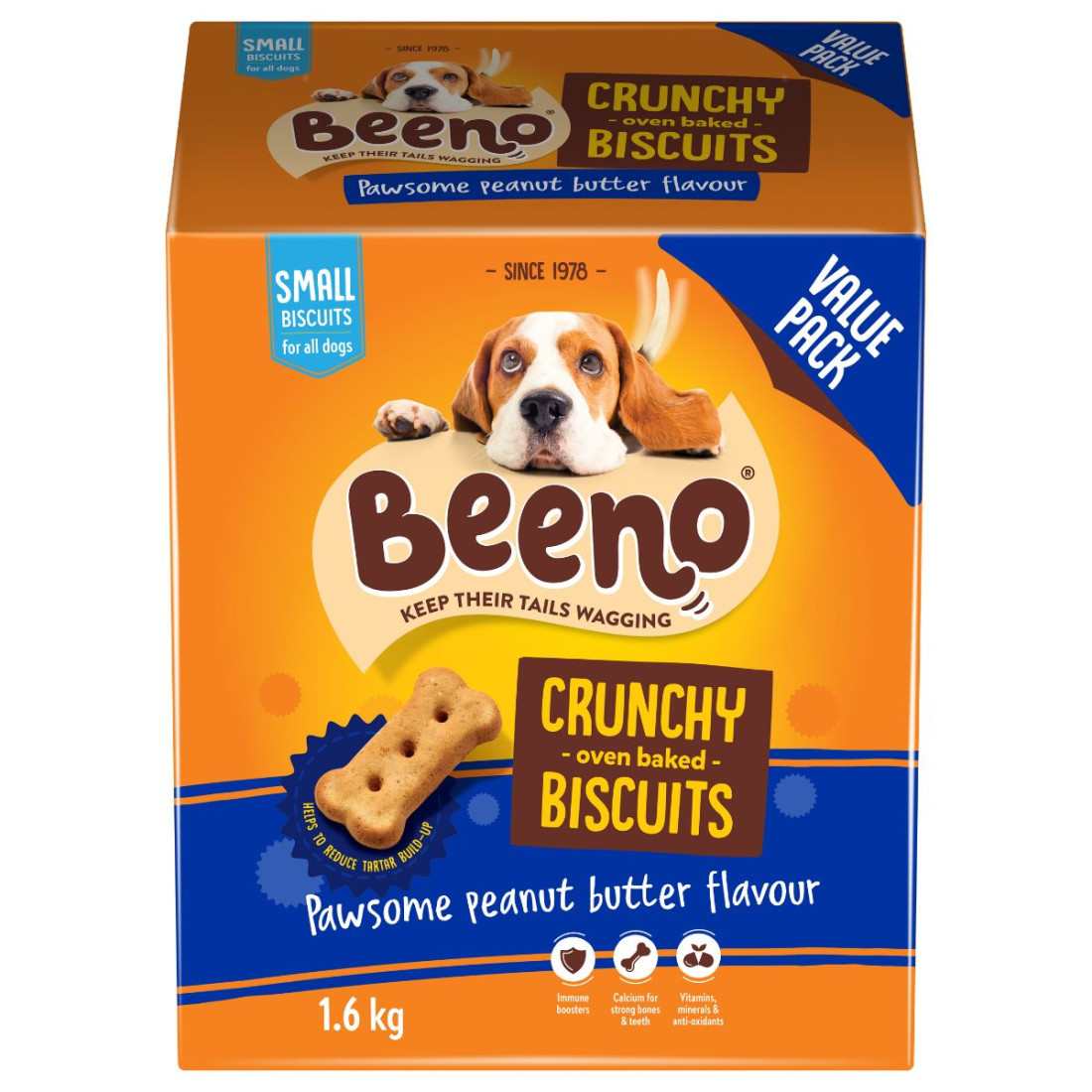 Beeno Dog Biscuits Value Pack Peanut Butter S 1.6K