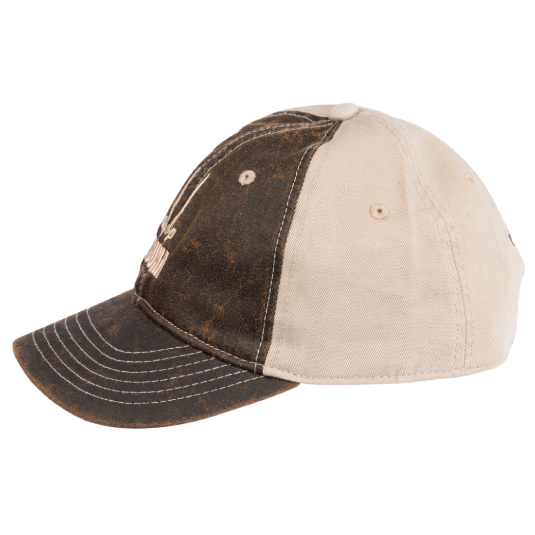 Nduna Two-Tone Brown, Oil-Skin Cap - Image 3