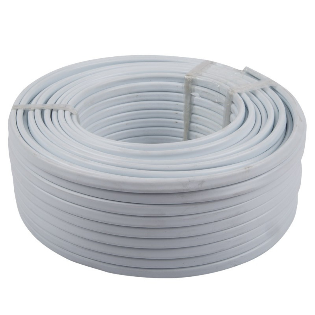 Cable Flat 2 Core + Earth White 20M 2.5Mm