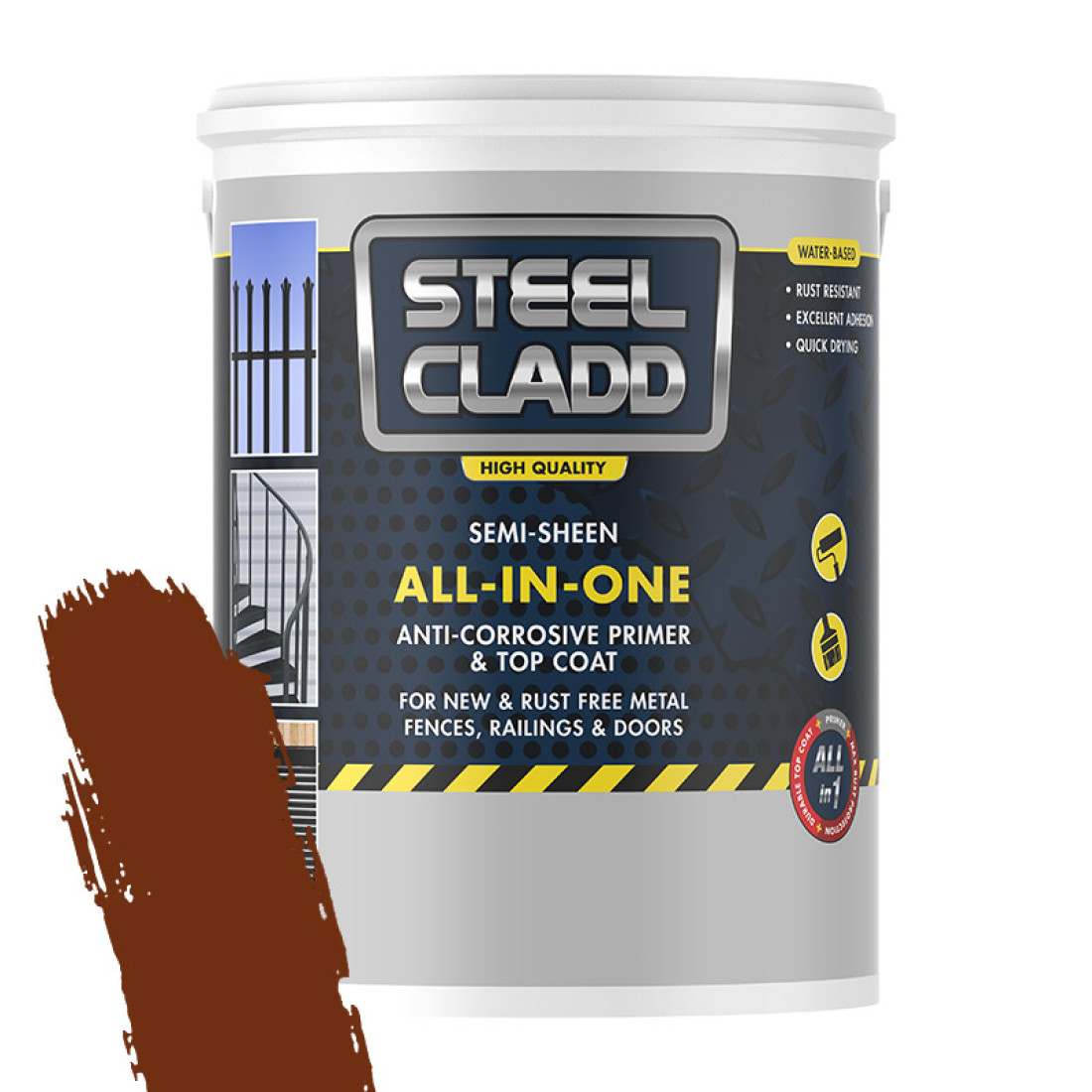 Steel Cladd All-In-One Water Based Brown 5L