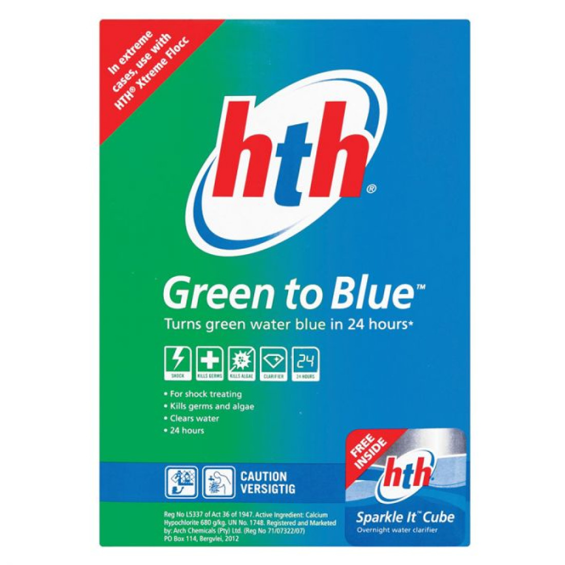Hth Grn To Blu Sanitiser 2.2Kg