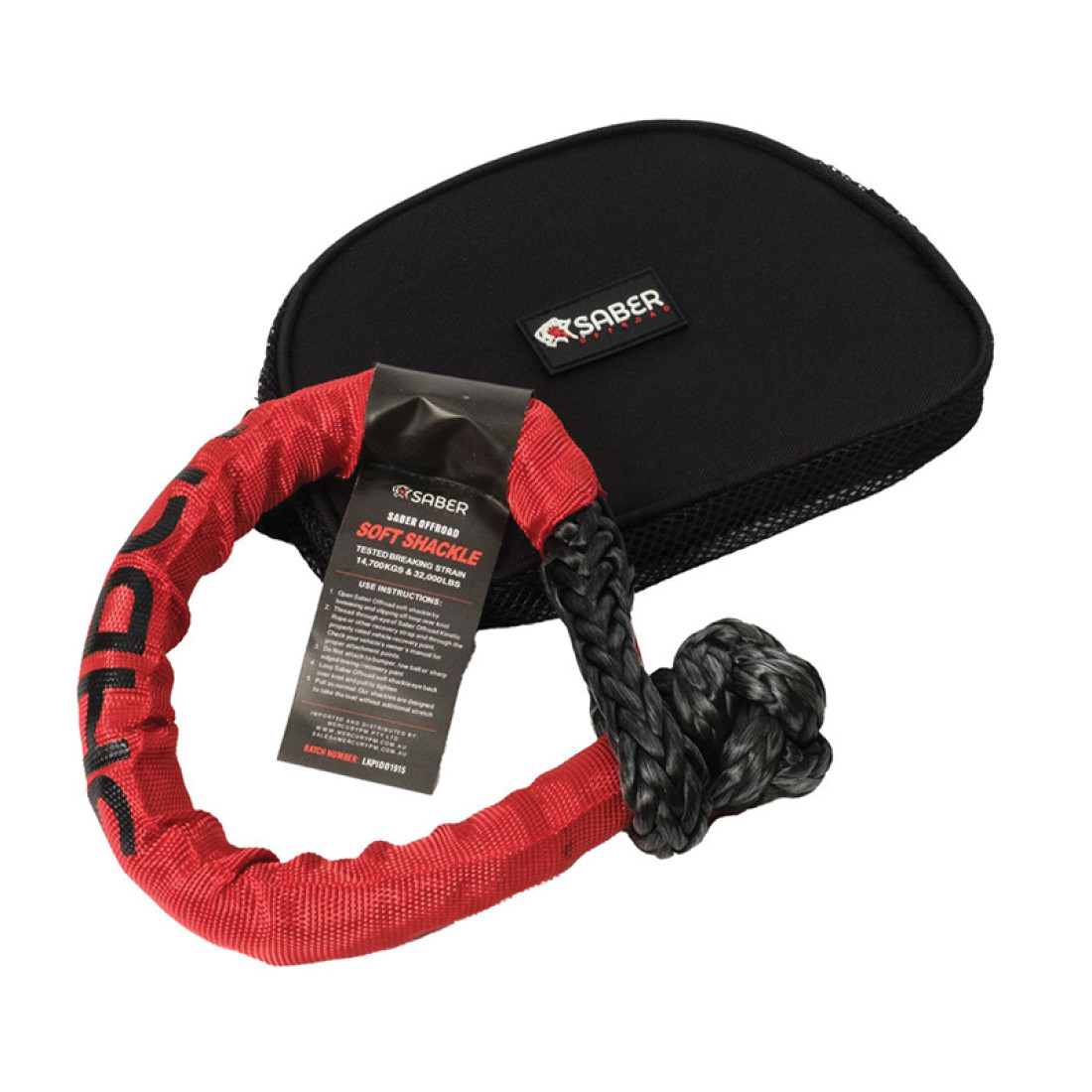 Saber 14700Kg Saberpro Soft Shackle With Sheath