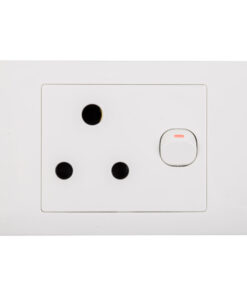 Nexus Socket Switch With Cover 16Amp 4X2 Single