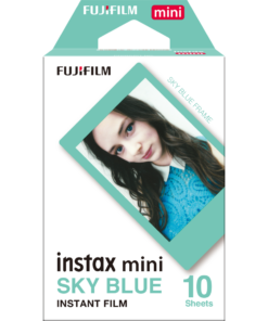Instax Film Mini Pat Sky Blue Frame 1 Pack (10 Sheets)