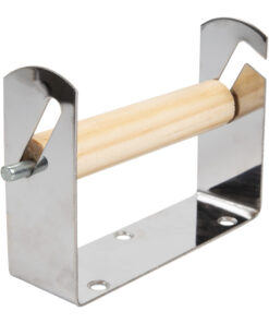 Toilet Roll Holder Stainless Steel Wooden Insert