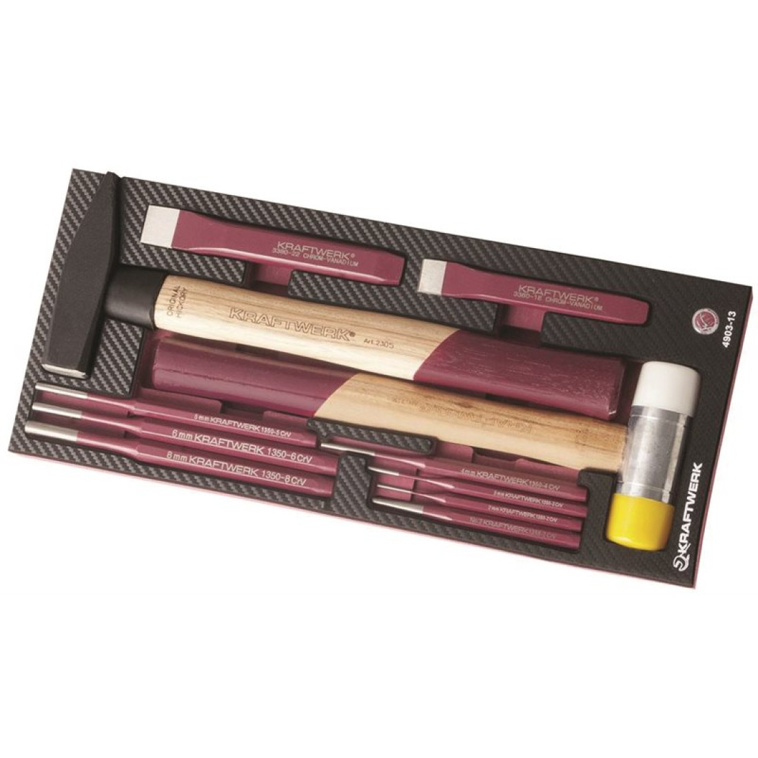Kraftwerk 11-Piece Hammer & Punch Tool Trolley Insert