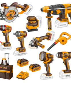 Ingco 9 Piece Cordless Industrial Combo Kit