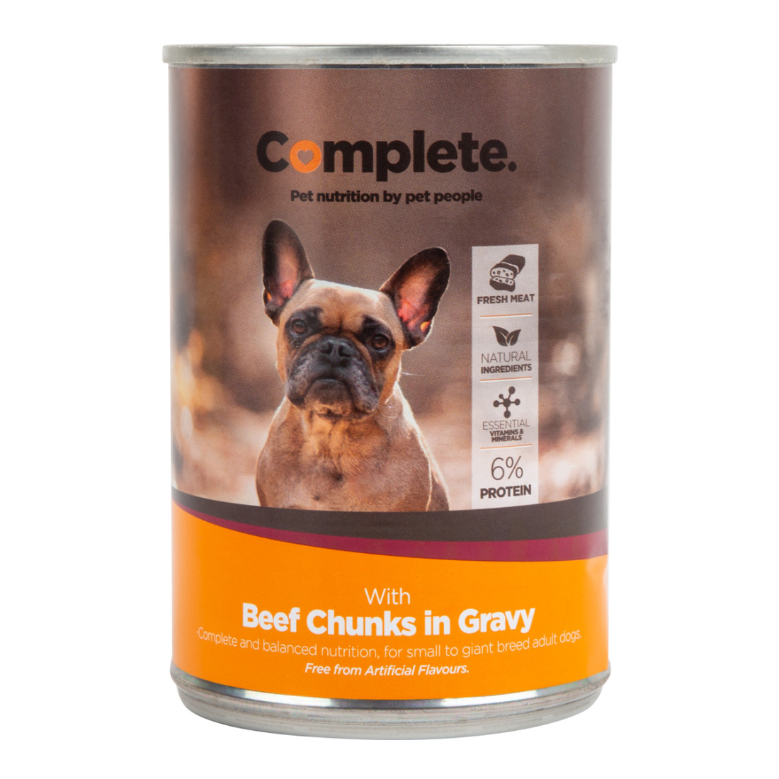Complete Dog Food Tin Beef Chunks 385G - Image 2
