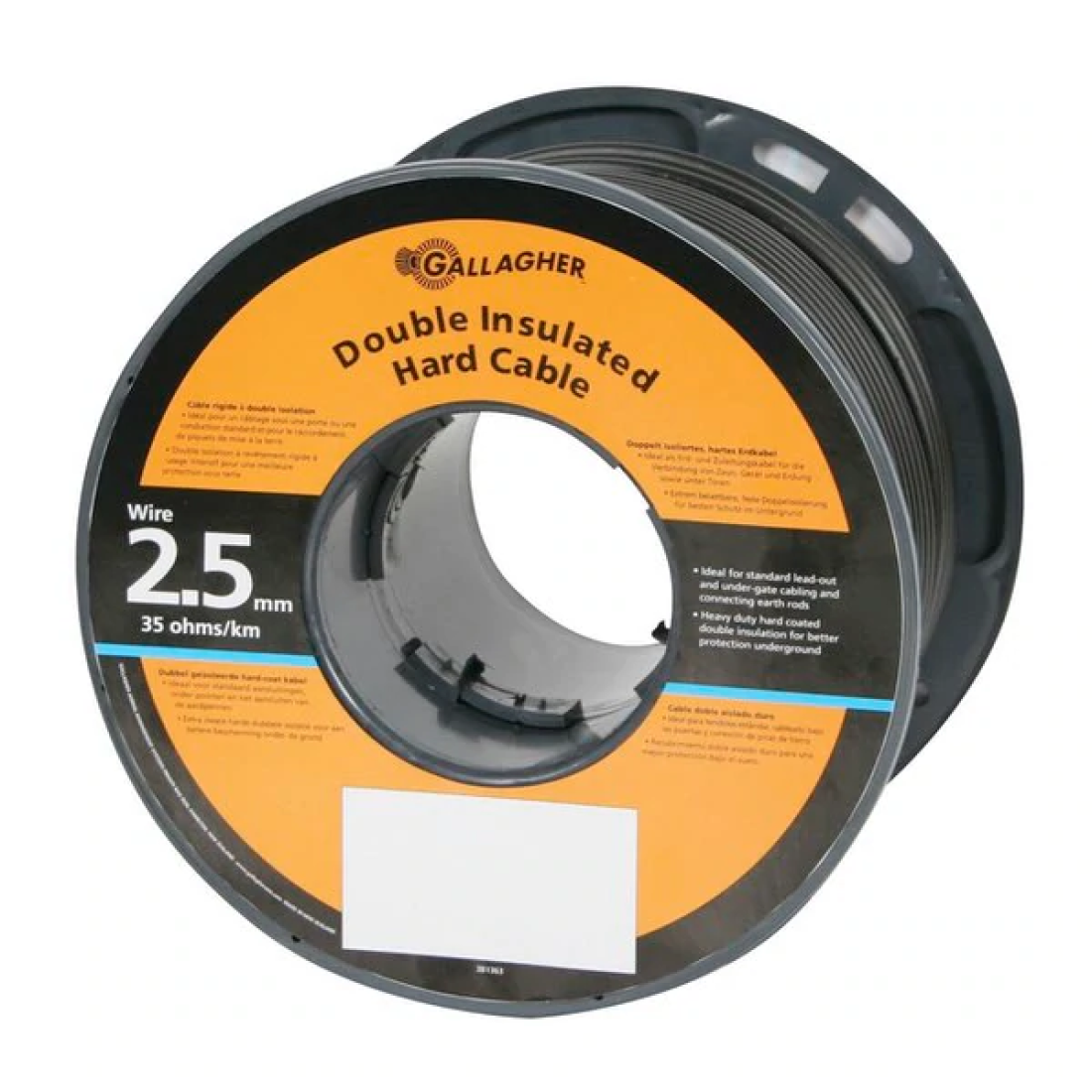 Gallagher Hard Black Leadout Cable - 2.5 Mm X 100 M