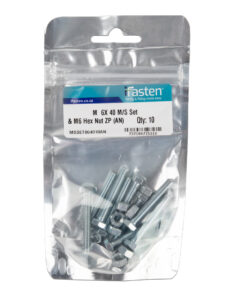 Ifasten Set Screw Ms And Nut Zp M6X40Mm 10 Pp