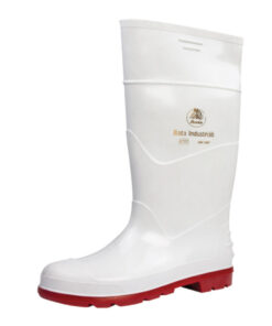Bata Jobber Gumboot Wht/Red Size 5