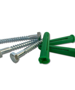 Ifasten Coach Screw M8X60Mm & Wall Plug Green 5 Pp
