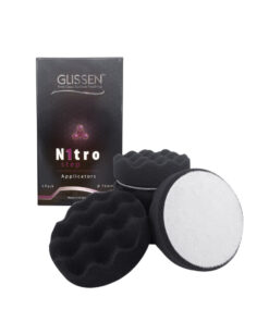 Glissen Nitro Black Waffle Polishing Foam Applicators 5 Pack 75Mm/3"