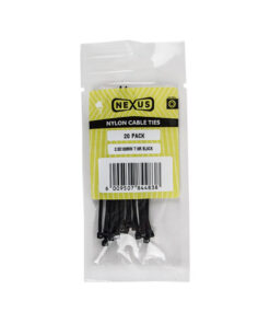 Nexus Cable Ties T30R 3.6Mmx150Mm Black 20 Pack