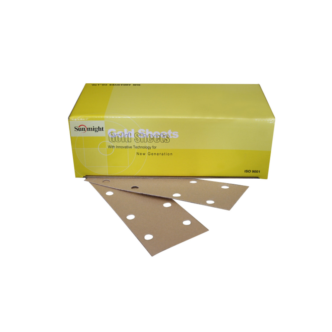 64916 Sunmight 8 Hole Velcro File Gold Sheet 70Mm X 198Mm (400) - 100Pc