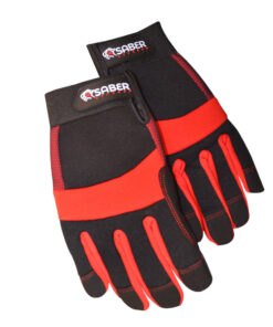 Saber Utility Gloves Pair Black & Red