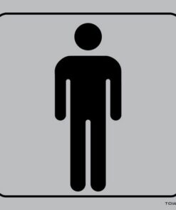 Aluminium Sign - Men's Toilet - 150 x 150mm - SIGNALMT
