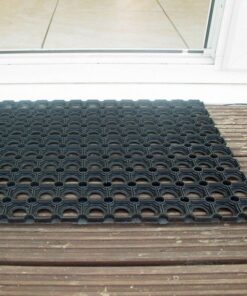 Heavy-Duty Doormat - Ringo Rubber Durable Mat - 60 x 40 x 1 cm - Black - RM010014