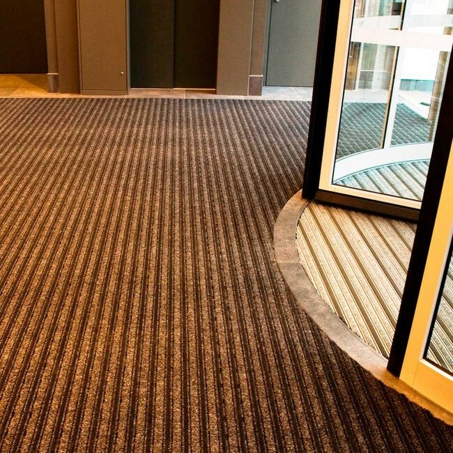 Entrance Mat - Trio Brush Carpet - 200 x 1 cm - per Linear Metre - Brown - PMTB050001C