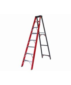 Fibreglass Single Sided Ladder - Industrial A-Frame - 8 Steps - 2.4m - FGS8