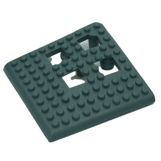 Floor Tile Corner - Flexi-Deck Interlinking Anti-Slip Drainage PVC Mat - Green - Pack of 4 - FD040004